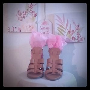 Tan  ankle strap shoes